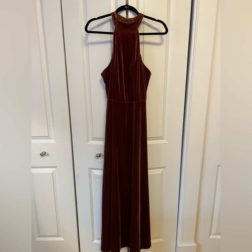 Revelry Terracota velvet dress size 10